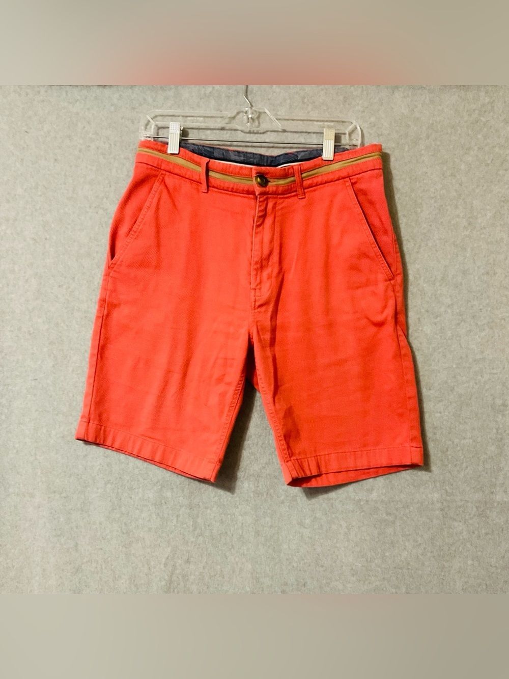 Caribbean Men's color coral Casual Cotton Shorts Sz 32